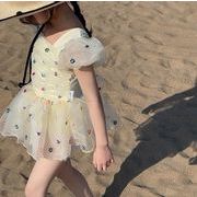 2023 夏新作  韓国風子供服  ハワイ ワンピース   ベビー服  水着 女の子  キッズ 砂浜 水泳