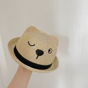 夏新作 韓国風子供服   キッズ 帽子  子供帽子 可愛い  日よけ帽  紫外線対策  日焼け止め  草編み帽子