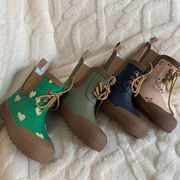 韓国風   子供靴   単靴    ブーツ  シューズ        雨靴   レインブーツ    4色【内長15.3-21.3cm】