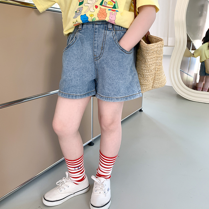 ins夏人気   韓国風子供服  キッズ服   デニム    ショートパンツ    カジュアル   女の子