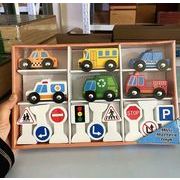 ins人気 木製  交通標識  車  知育玩具 ベビー用品 おもちゃ ベビー用玩具 赤ちゃん  木のおもちゃ セット