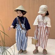 夏人気 韓国風子供服   キッズ   オーバーオール   ズボン   サロペット  2色