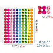 ご褒美シール　スマイル　ありがとうシール  手帳ステッカー　1点120シート　封印シール