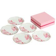 【ご紹介します！安心の日本製！人気の桜の食器！】華笑み5客花型多用皿