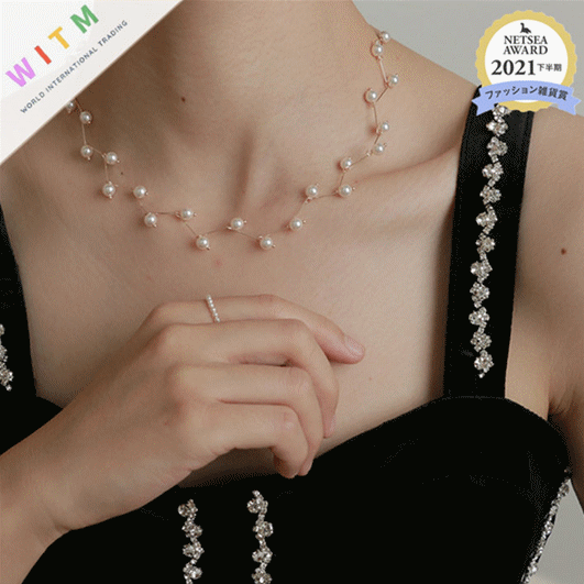 2023新作 ネックレス 真珠 アクセサリー 首飾り 優しい ファッション 韓国 レディー 高級感