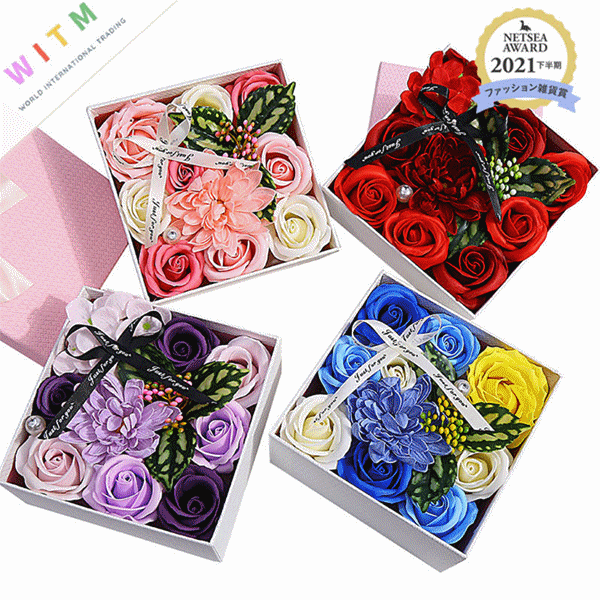 母の日 パラ 桜 方型 ソープフラワー カーネーション 枯れないお花 シャボンフラワー ギフト 誕生日