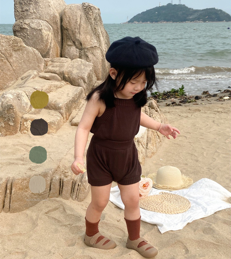 2023夏新作 ins ベビー服 ニットセットアップ ベスト ショートパンツ 韓国子供服 可愛い ボトムス CHIC KIDS  問屋・仕入れ・卸・卸売の専門【仕入れならNETSEA】