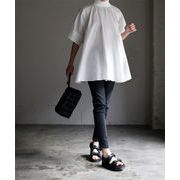 今が絶対買い流行 韓国ファッション トップス フリル パフスリーブ トレンド 長袖 シャツ 大人気