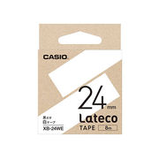 【5個セット】 カシオ計算機 Lateco専用詰替用テープ/白に黒文字/24mm XB-2