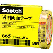 3M Scotch スコッチ 透明両面テープ 18mm×35m 3M-665-3-18