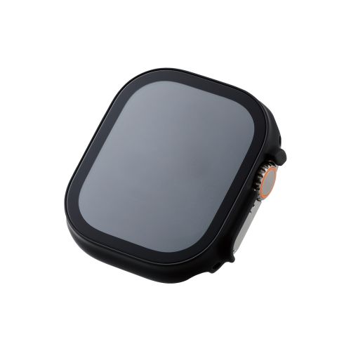 エレコム Apple Watch 49mm用フルカバーケース プレミアムゴリラガラス 高透