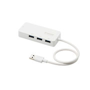 エレコム USB-A 1Gbps有線LANアダプター(USBハブ付き)(白) EDC-GU