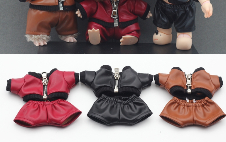 コート+ズボン     ぬいぐるみ用服  ミニドール 人形着せ替え  お人形用  ミニチュア デコパーツ 17cm用