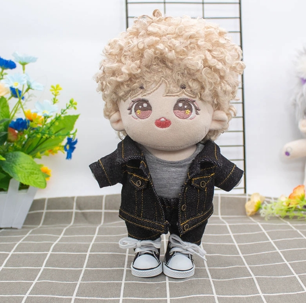 デニムセット  ぬいぐるみ用服  ミニドール 人形着せ替え  お人形用  ミニチュア デコパーツ 10/15/20cm用