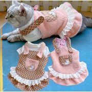 ペット用品 犬服  ペット服   可愛い ワンピース  裹起毛  猫犬兼用    ネコ雑貨2色