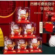 ins  招き猫   ミニチュア   デコパーツ  太陽エネルギー  インテリア置物   手を振る   モデル  車載用品