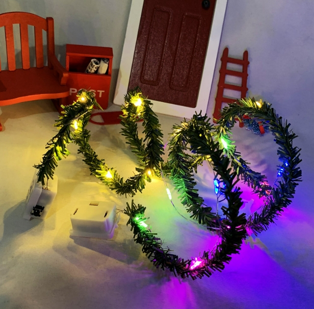 クリスマス ドールハウス用 ミニアイテム  模型  LED  ランプ  装飾品   撮影道具   置物  モデル 【50cm】