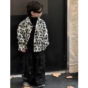 2024 秋新作 韓国風子供服  キッズ  ベビー服   トップス  英文字柄   シャツ   コート