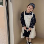 秋新作 韓国風子供服  キッズ   ベビー服  長袖  トップス  シャツ   ワンピース  つりスカート