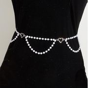 レディース アクセサリー ベルト ドレスの飾り 真珠 帯 チェーン レトロ おしゃれ　