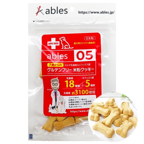 [国泰ジャパン]ables05 7歳からマルチ乳酸菌&ビフィズス菌 グルテンフリー米粉クッキー30ｇ