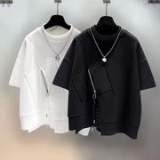 全2色・メンズ・半袖・Tシャツ・ブラウス・夏新作 ・ゆとり・気質・トップス・M-3XL
