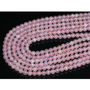 【丸ビーズ】ローズクォーツオーラ 6mm