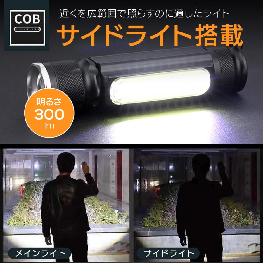 懐中電灯 充電式ライト ハンディライト 強力 小型 LED懐中電灯 LED