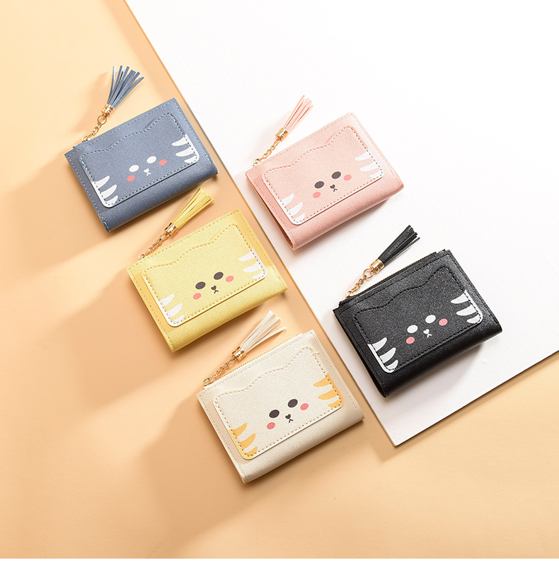 全5色 日韓ファッション かわいい 猫 財布 PU皮革 猫小銭入れ 大人 子供 人気 財布 猫雑貨
