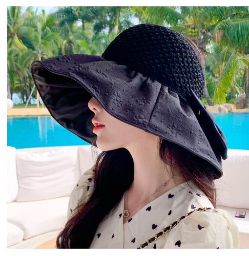 帽子 レディース 大きいサイズ UVカット つば広 折り畳み 日よけ  小顔効果 飛ばない