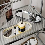 INS  人気  レトロ  鏡  楕円形 インテリア  皿を捧げる  アクリル  トレイ  置物を飾る  創意撮影装具