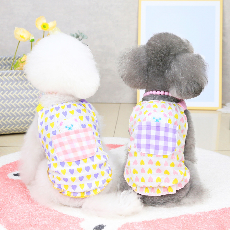 韓国 小型犬服 超可愛い ペット服 犬服 猫服 犬用 ペット用品 猫雑貨  ペットスカート春夏新作 ドレス