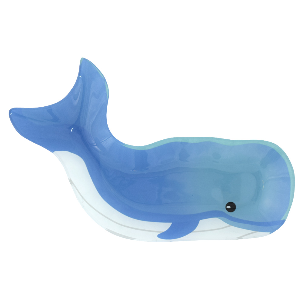 ガラスプレート クジラL[お皿 食器 トレイ トレー くじら サカナ 魚