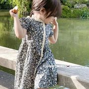 2023夏新作 韓国子供服 女の子  ベビー服    半袖  花柄  ワンピース　キッズ服   韓国風  90-140CM
