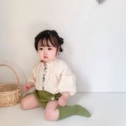 春秋新作 韓国風  子供服   女の子   ファッション   長袖  Tシャツ +ショートパンツ  セットアップ