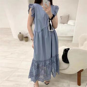 2023夏INS新作★カジュアル  韓国風 デザイン性抜群   ロング  カジュアルワンピース