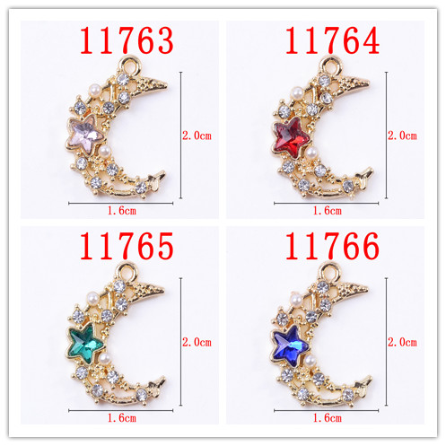 月形 魔法の杖 星形 ビジュー 合金 ハンドメイド デコパーツ