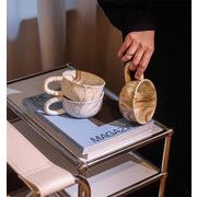 イメージ通りでした 陶磁器カップ コーヒーカップ デザインセンス 大理石の紋様 朝食用マグカップ