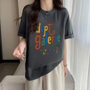 【予約220277】大きいサイズ春夏新作 韓国 レディース ファッション  Tシャツ ワンピースLL-4L
