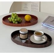 高級感    木製    アクセサリー    楕円皿    果物トレイ     置物    飾り盤     撮影道具    ins