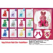 「ぬいぐるみ」Happy Birthcolor Rabbit 28cm ～DoubleRibbon～