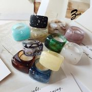 リング　指輪　レディース　アクセサリー　樹脂　ビンテージ　韓国ファッション