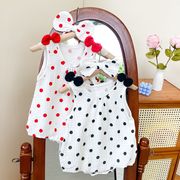 ベビーロンパース　赤ちゃん　子供服　女の子　キッズ服　おしゃれ　カバーオール　ヘアバンド付き