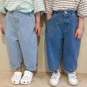【2023夏新作】韓国子供服 子ども服 デニムパンツ ゆったり 男の子 女の子 ロングパンツ かっこいい
