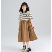2023新作 ins 韓国風子供服 キッズ 服  ワンピース 気質 スカート ドレス 120cm-170cm