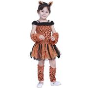ハロウィン衣装 　子供用 　仮装  ハロウィーン 　コスプレ    タイガーガール衣装