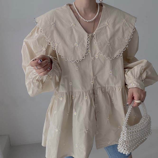 【2023秋新作】韓国風レディース服　秋　ゆったり　シンプル　カジュアル　きれいめ　長袖シャツ