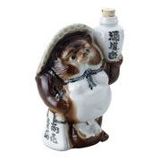 飲兵衛狸徳利【置き物　インテリア　陶器　日本製　たぬき】