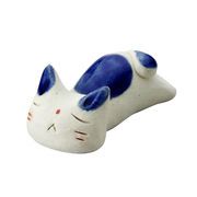 のんびり猫箸置【焼物　陶器　日本製】