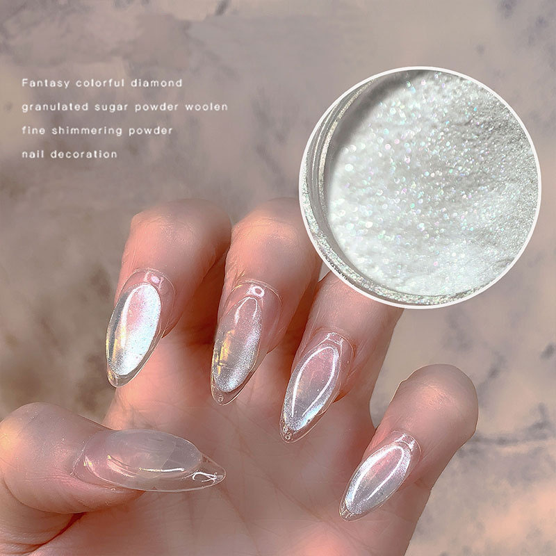 bird_nail③★sale★水彩風*ミラーネイル*リングネイル風パール